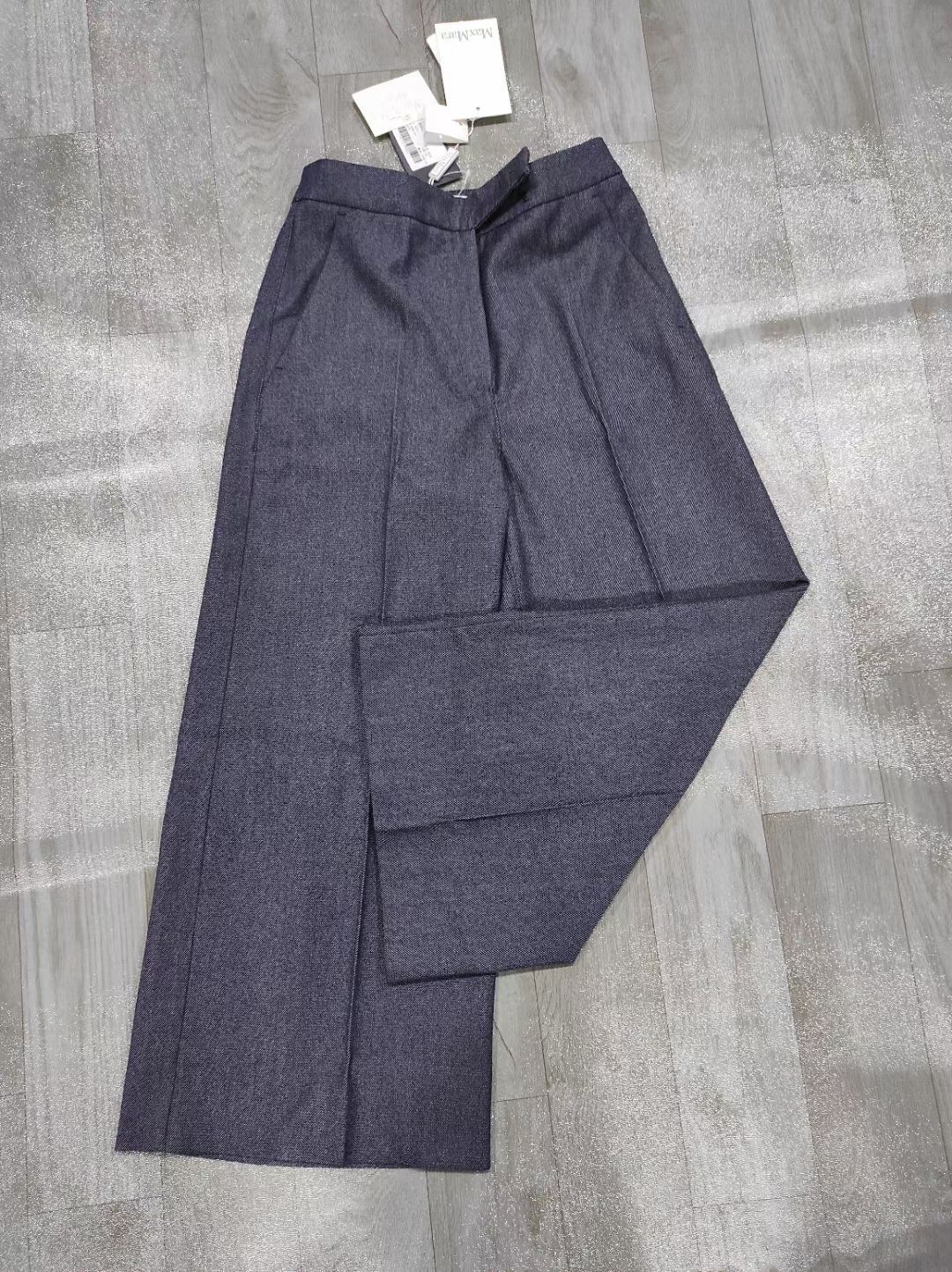 Max Mara Wide-legged Casual Pants In Gray