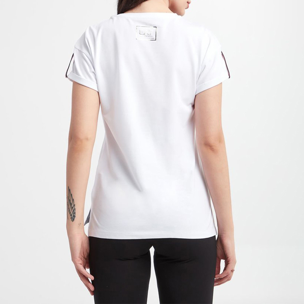 EA7 STRIPED SHORT-SLEEVED T-SHIRT 
