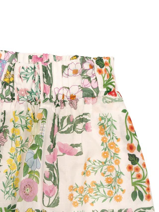 Fendi Multicolour Muslin Junior Shorts In Green