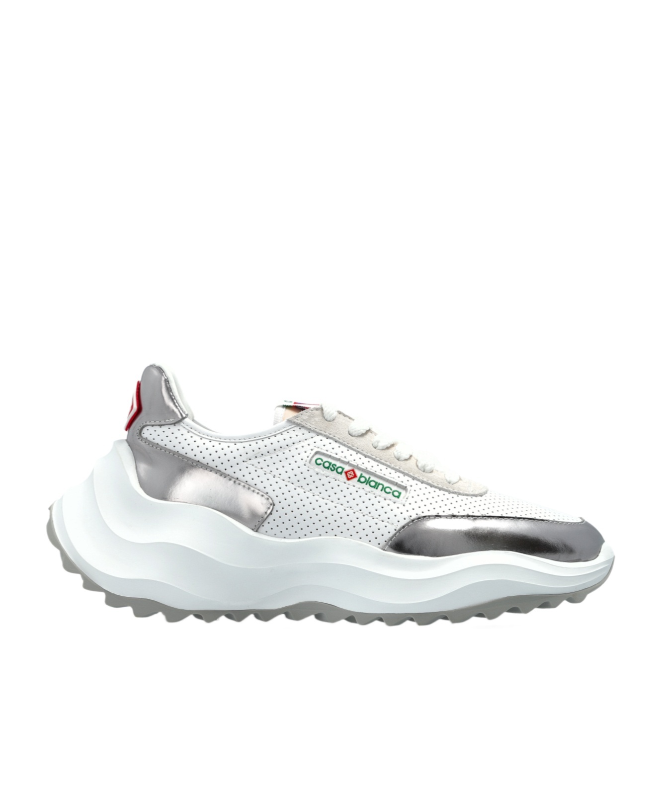 Shop Casablanca Laced Sneakers In White