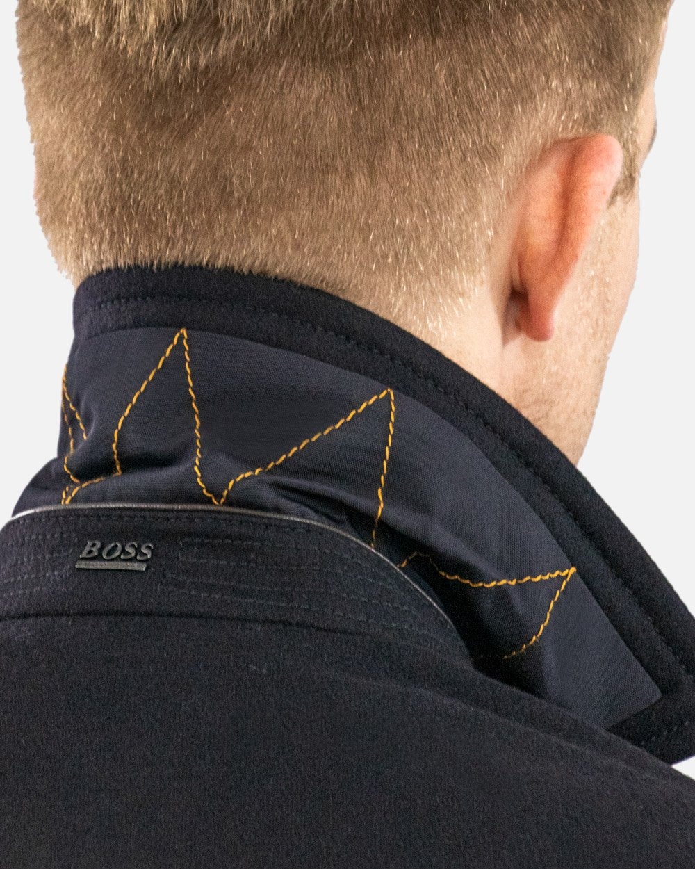 Hugo Boss Double-breasted Casual Jacket In Black