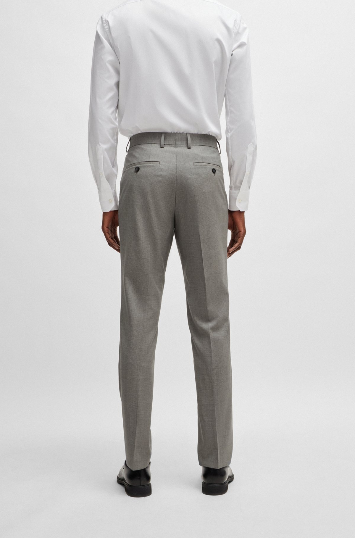 Hugo Boss Long-sleeved Suit In Gray