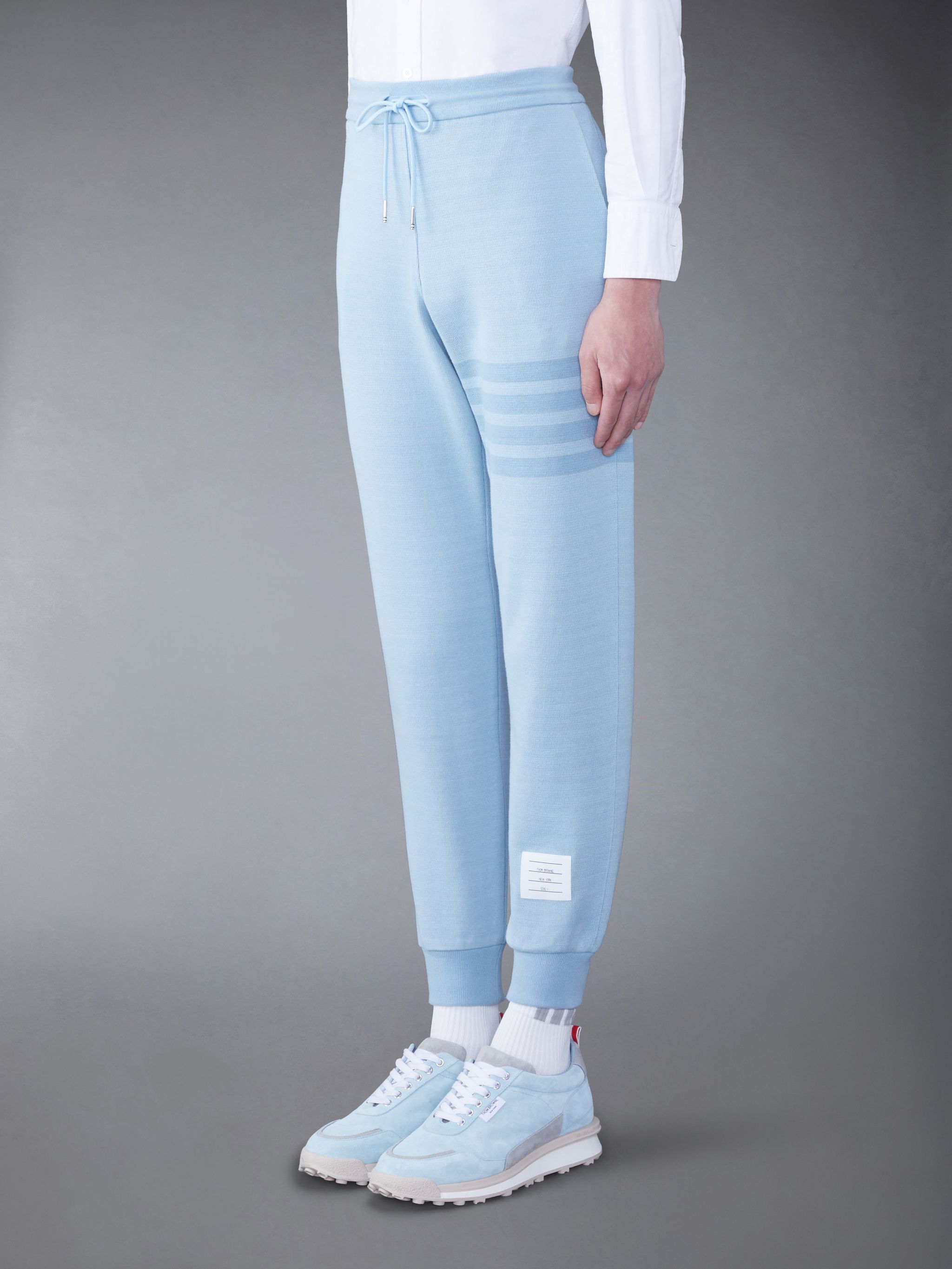 Thom Browne 4-bar Stripe Track Pants In Blue