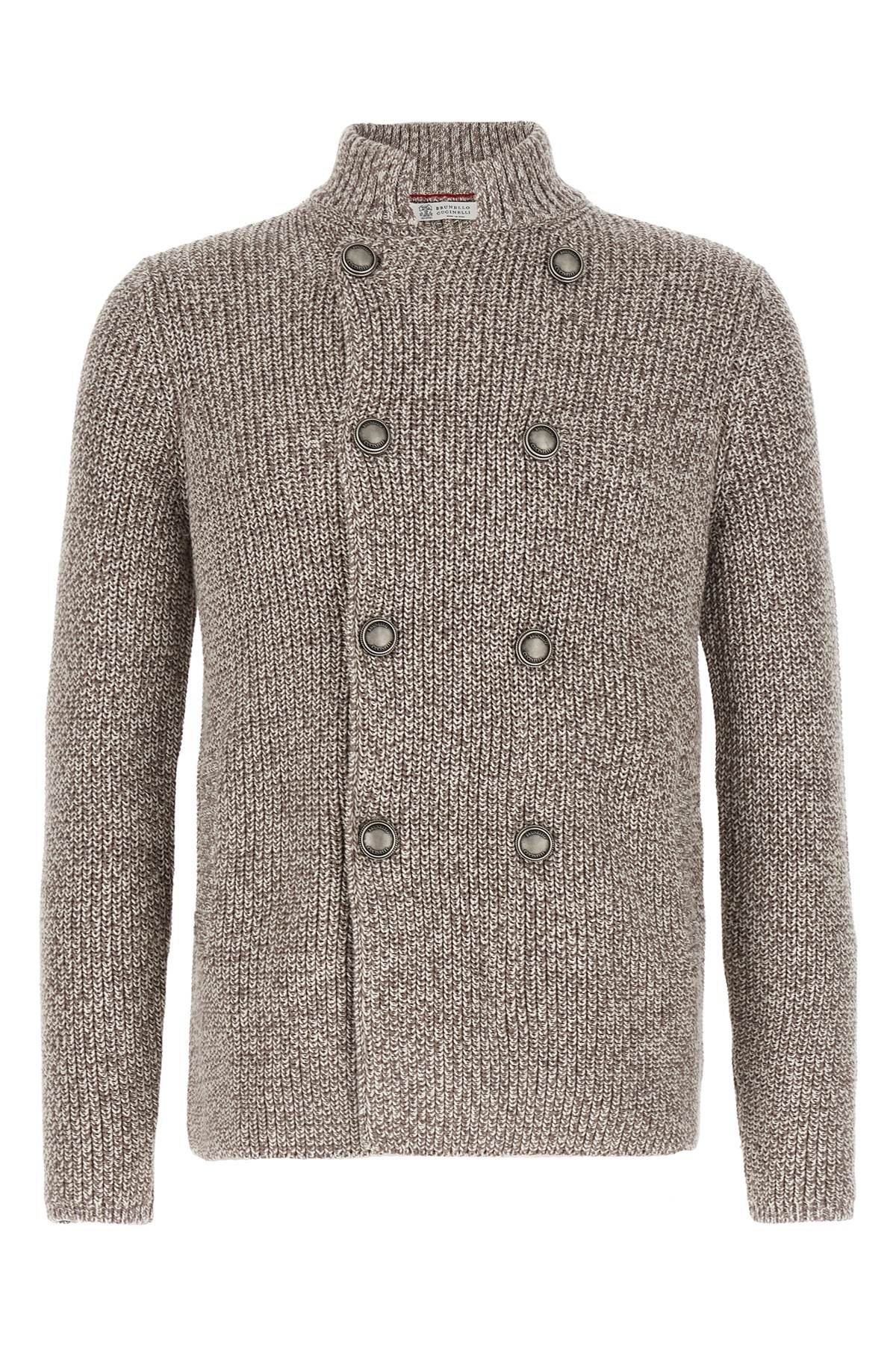 Brunello Cucinelli Double-breasted Cardigan Sweaters And Cardigans Multicolor In Nude