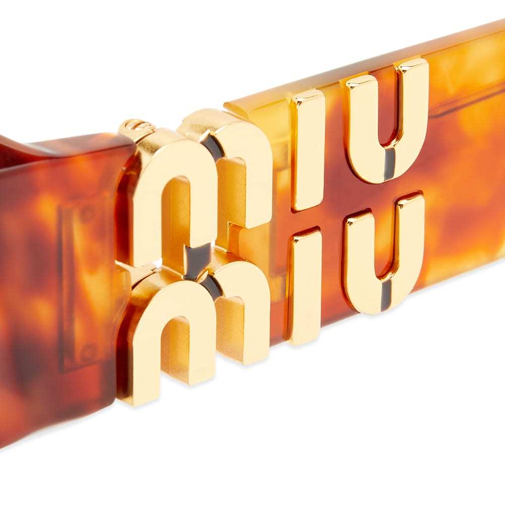 Miu Miu Logo Sunglasses In Orange
