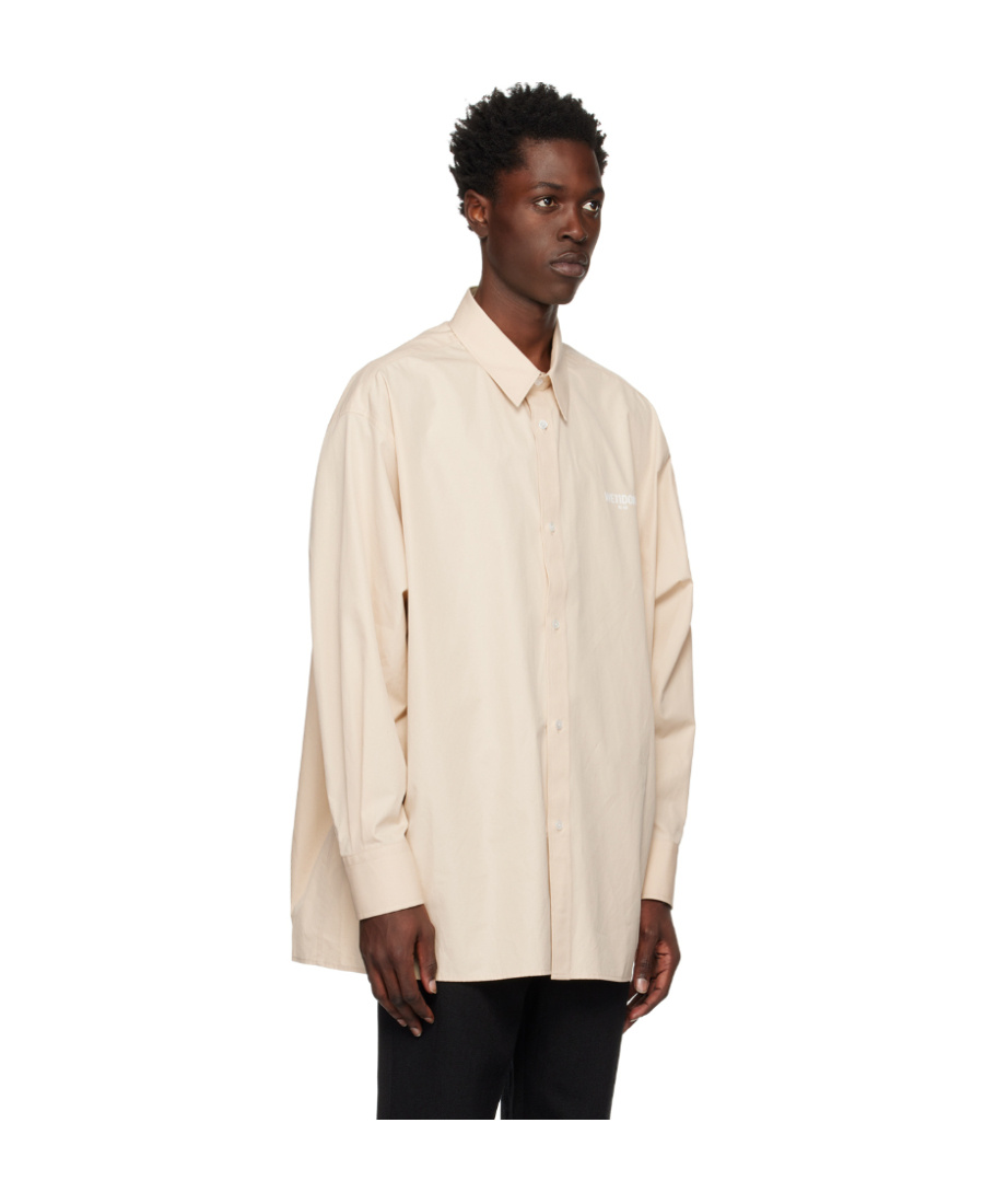 We11 Done Logo Printed Shirt In Nude