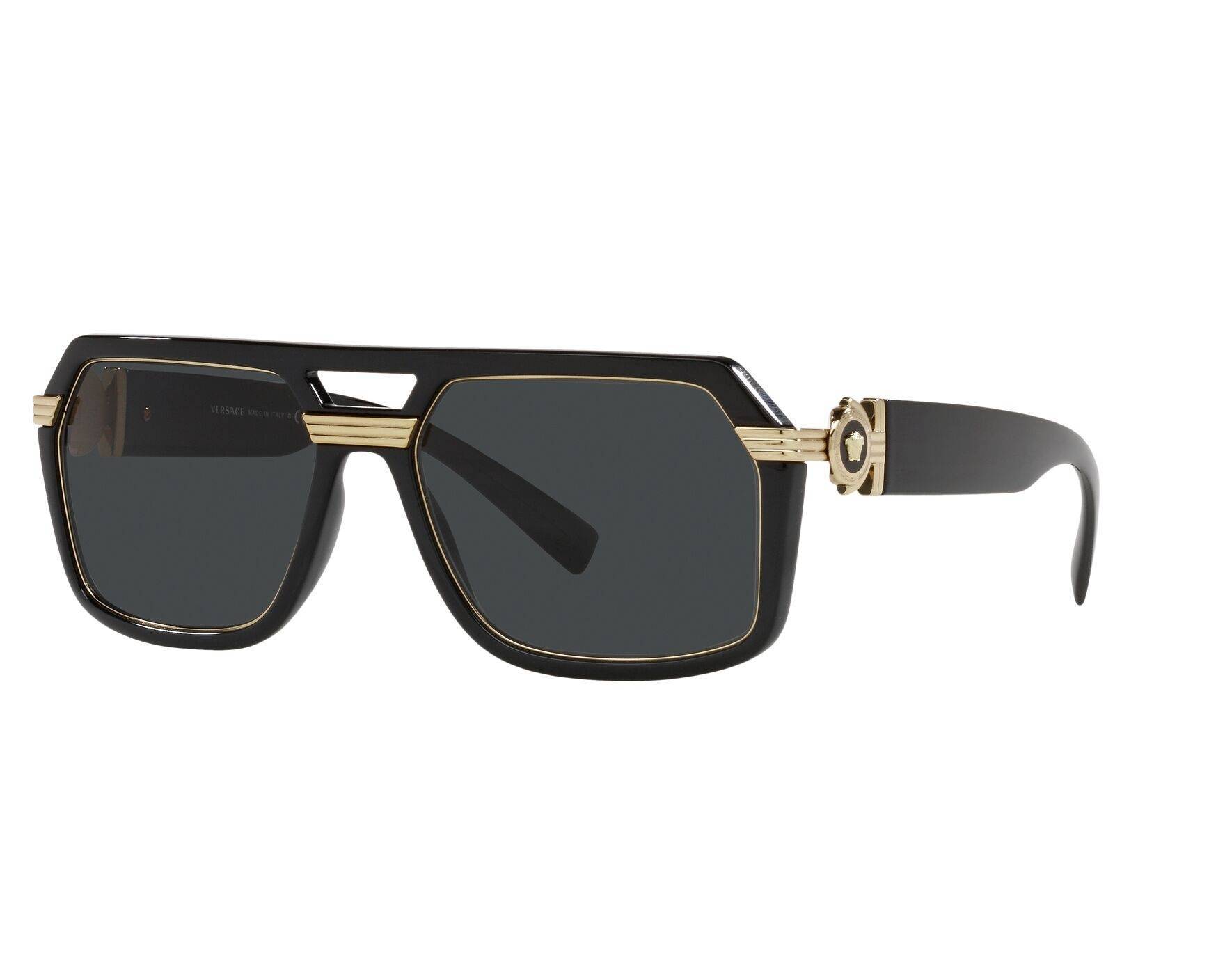Versace Black Vintage Icon Pilot Sunglasses