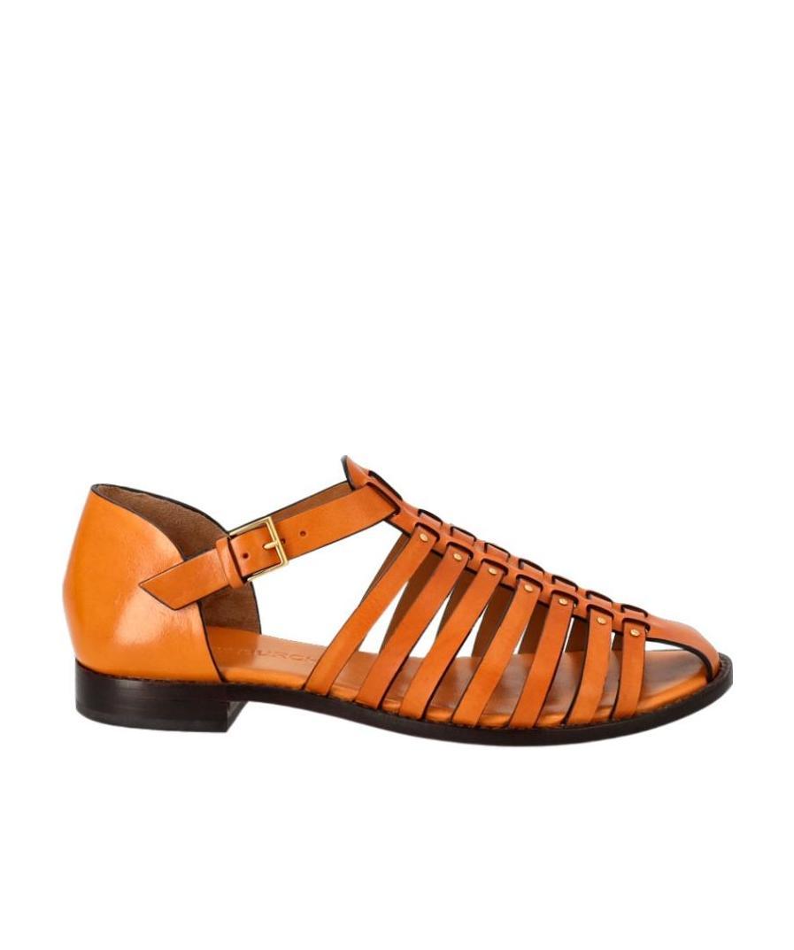 Tory Burch Logo Sandals In Orange