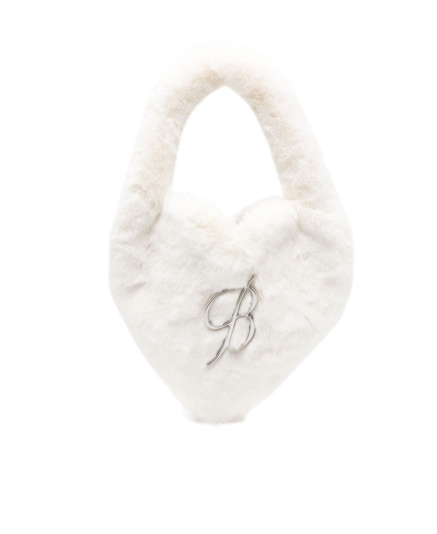Blumarine Heart-shape Shoulder Bag In White