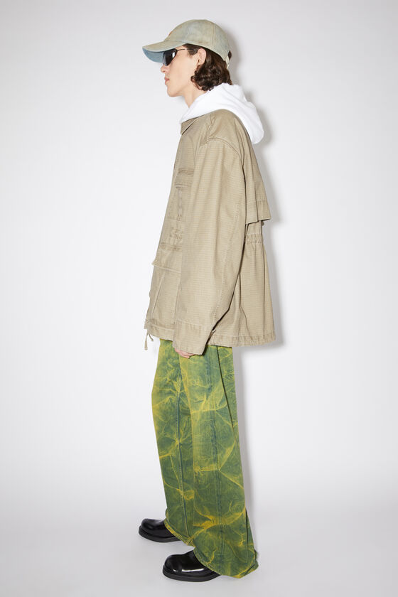 Acne Studios Logo-embroidered Cotton Military Jacket In Nude