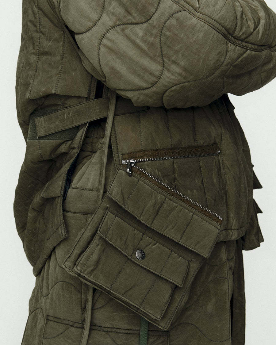Andersson Bell Wax-coated Padded Vest In Black