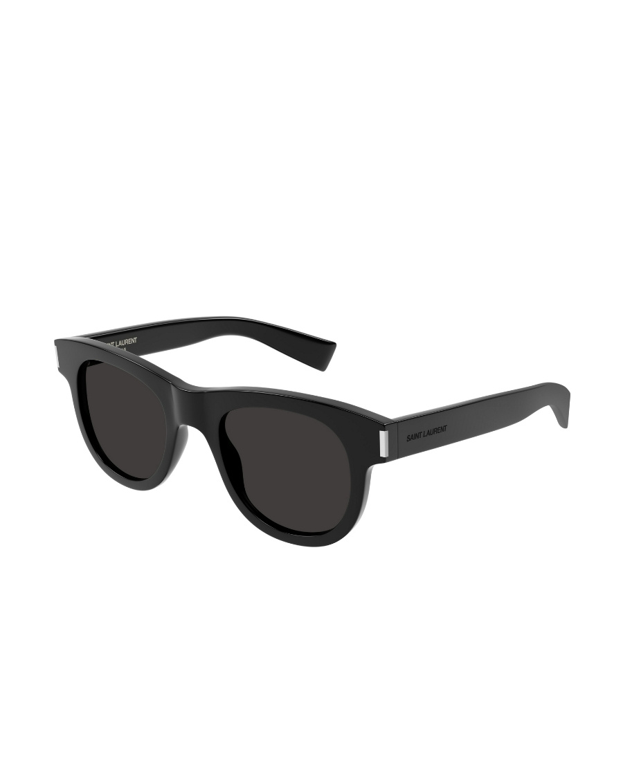 Saint Laurent Sl 571 Round-frame Sunglasses In Black