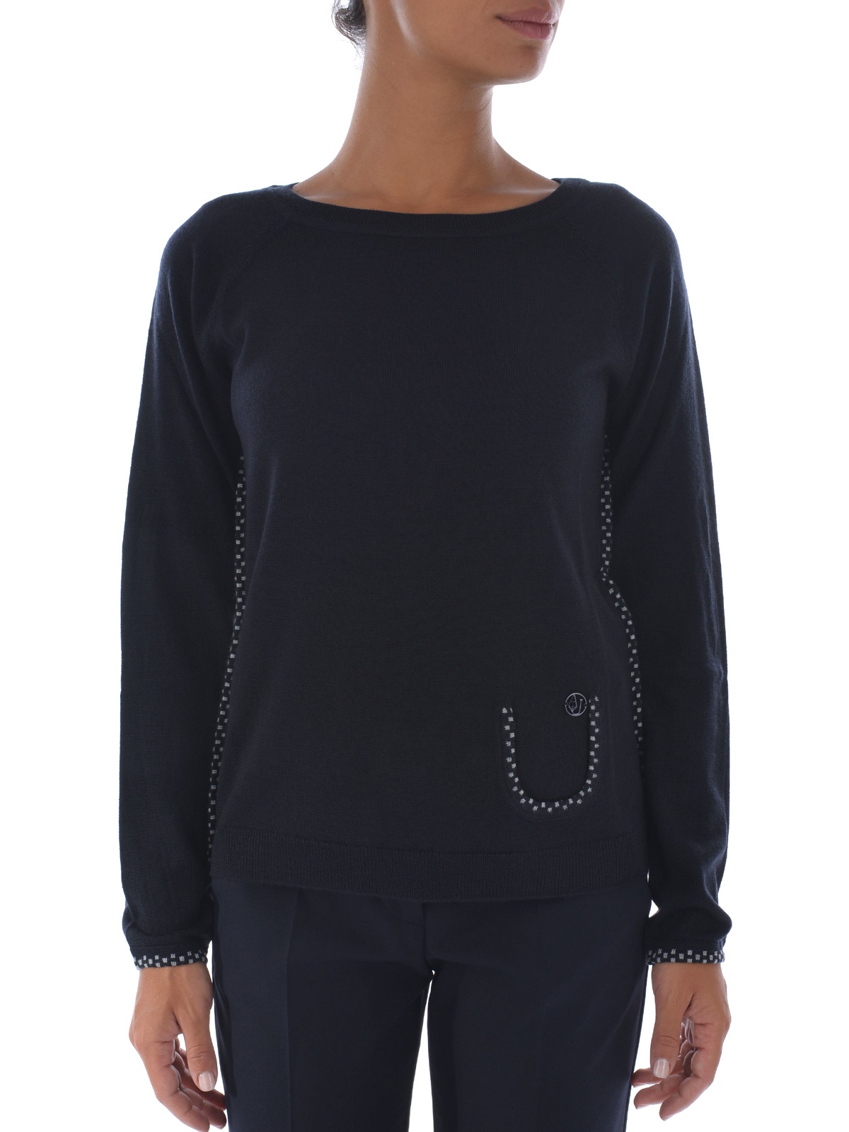 Armani Jeans Long-sleeved Pullover In Black