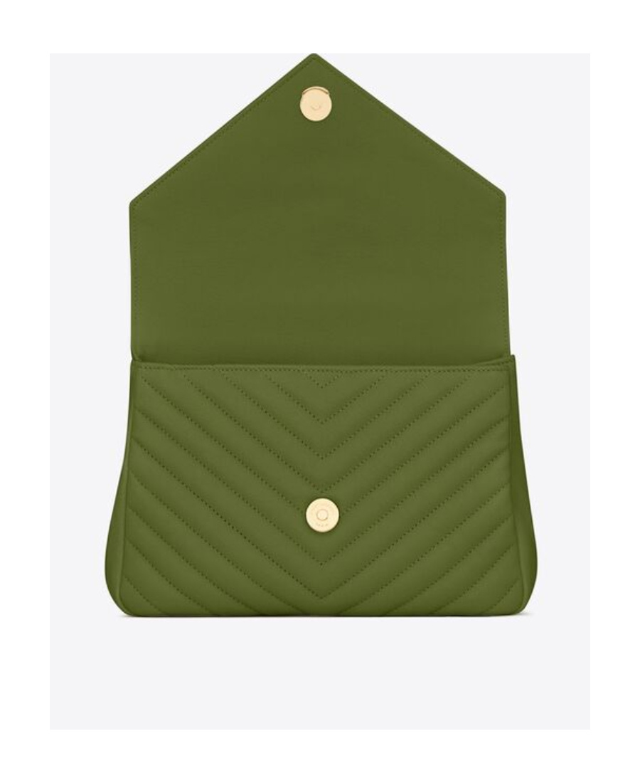 Saint Laurent Medium Collège Shoulder Bag In Green
