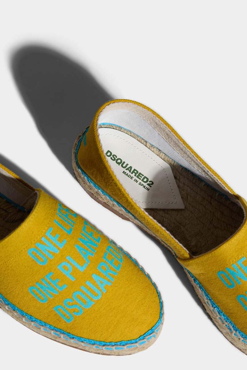 Dsquared2 One Life Organic Cotton Espadrilles In Yellow