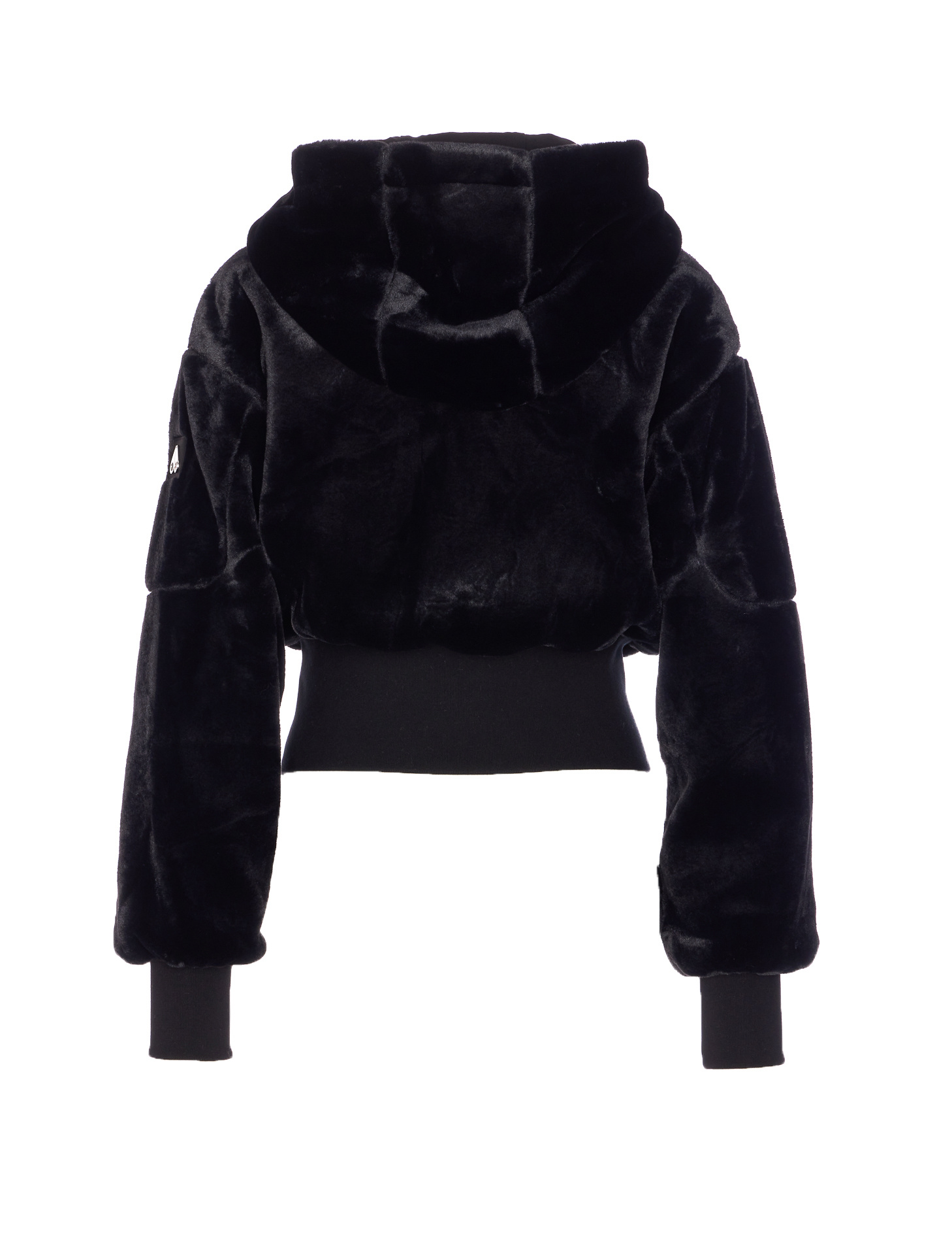 Moose Knuckles Hooded Jacket With Elasticized Waist And Pockets In Black