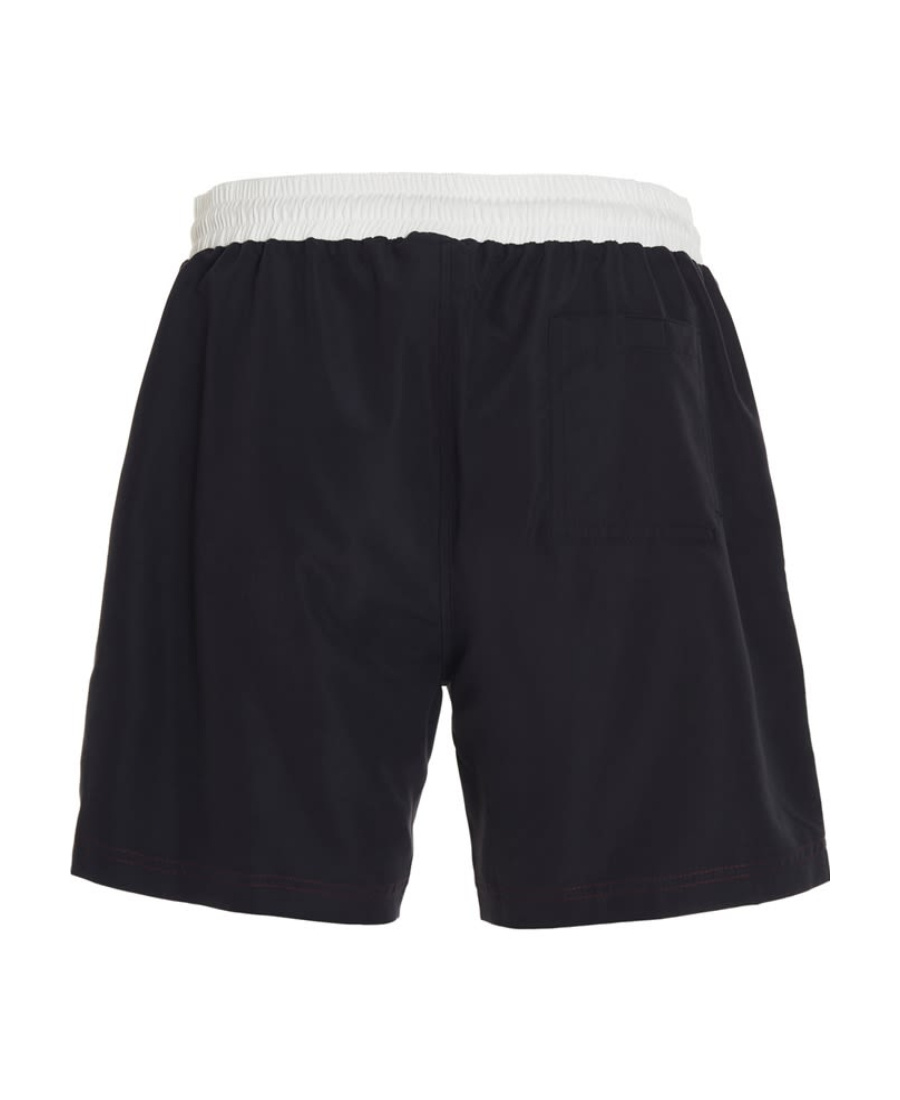 Brunello Cucinelli Two-tone Swimming Trunks In Black