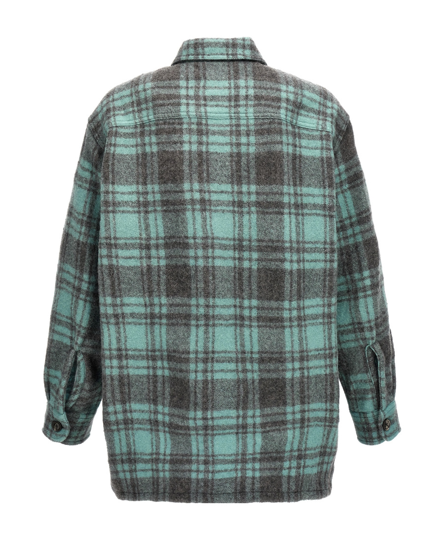 Ami Alexandre Mattiussi Ami Paris Checked Buttoned-up Overshirt In Green