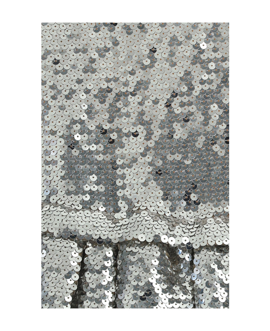 Rabanne High-waisted Sequinned Miniskirt In Gray