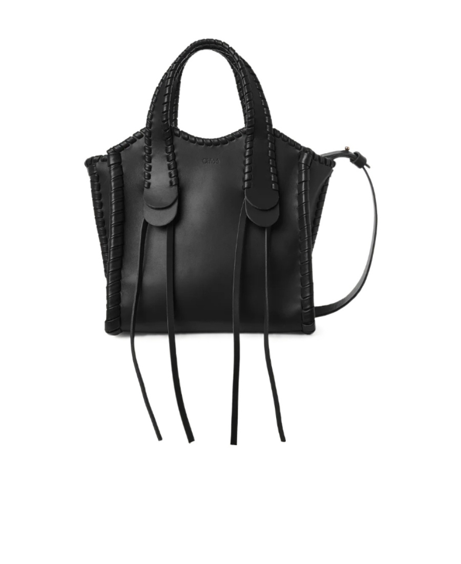 Chloé Small Mony Leather Tote Bag In Black