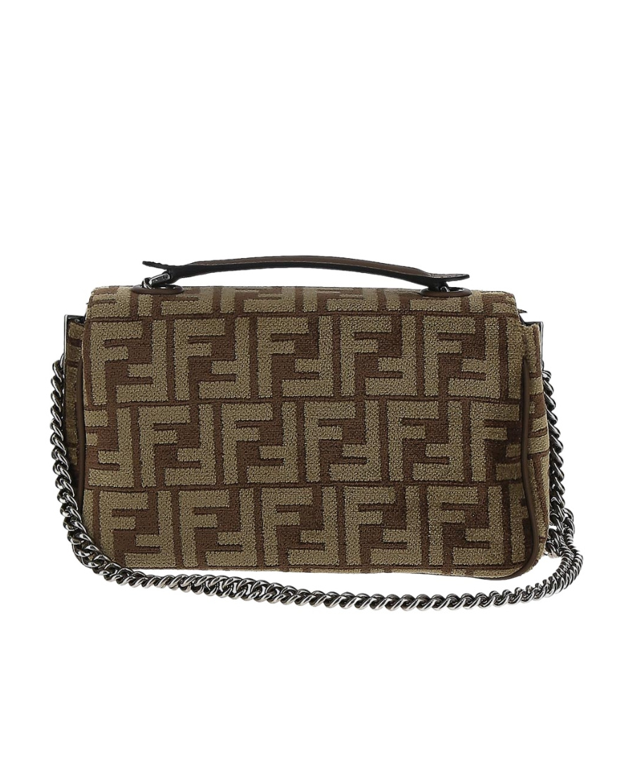 Fendi Ff Monogram Baguette Bag In Brown