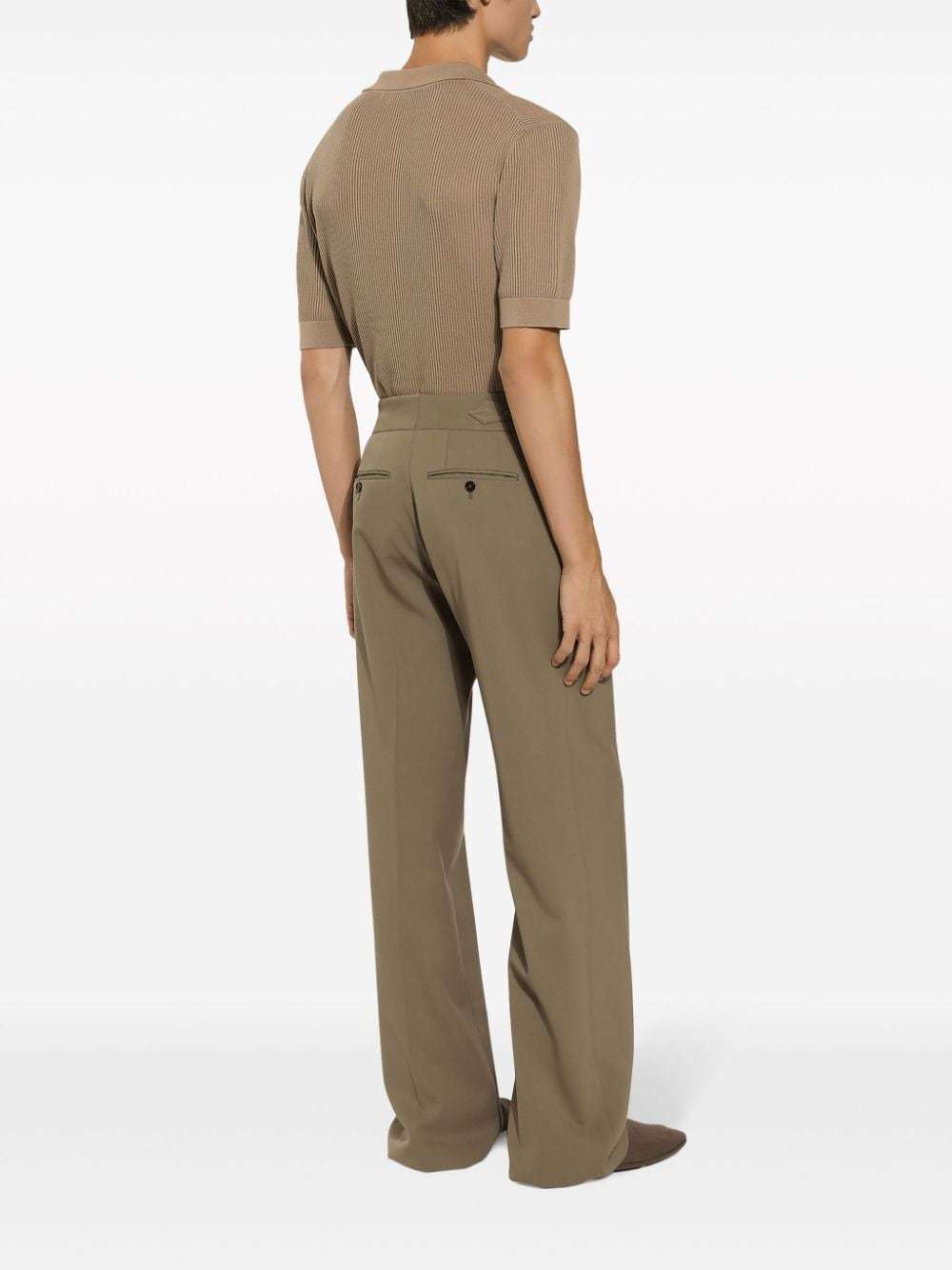 Dolce & Gabbana Tailored Stretch Twill Pants In Brown