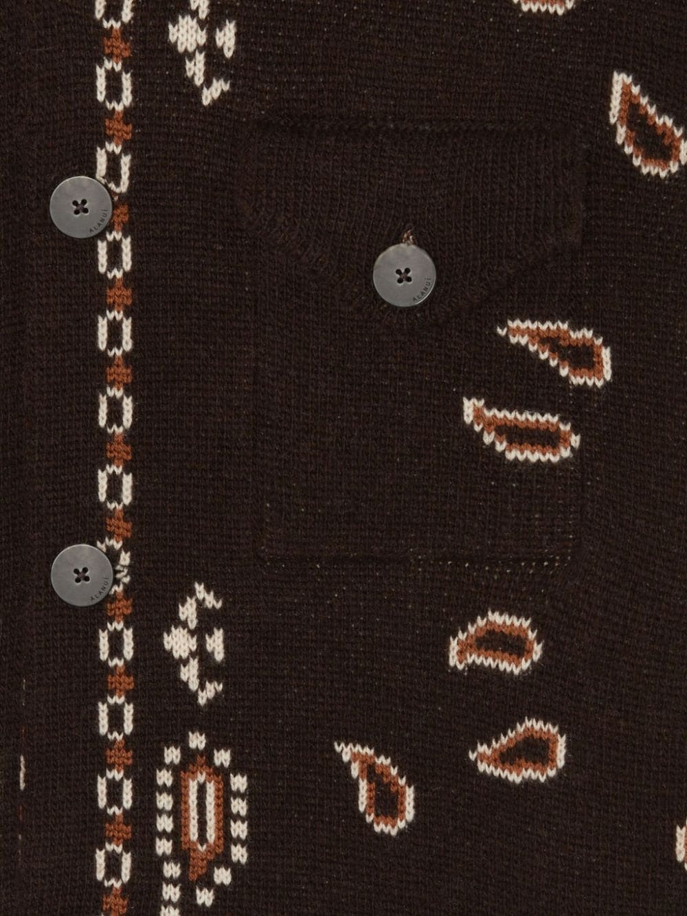 Alanui All-over Patterned Long-sleeved Jacket In Black