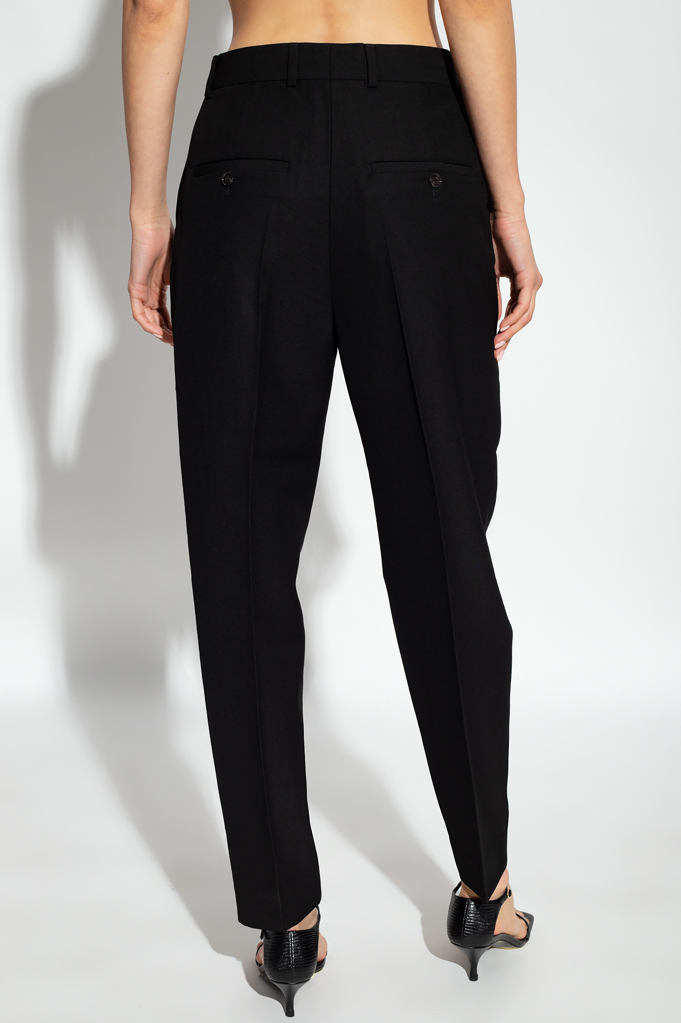 Totême High-waist Tapered Trousers In Black
