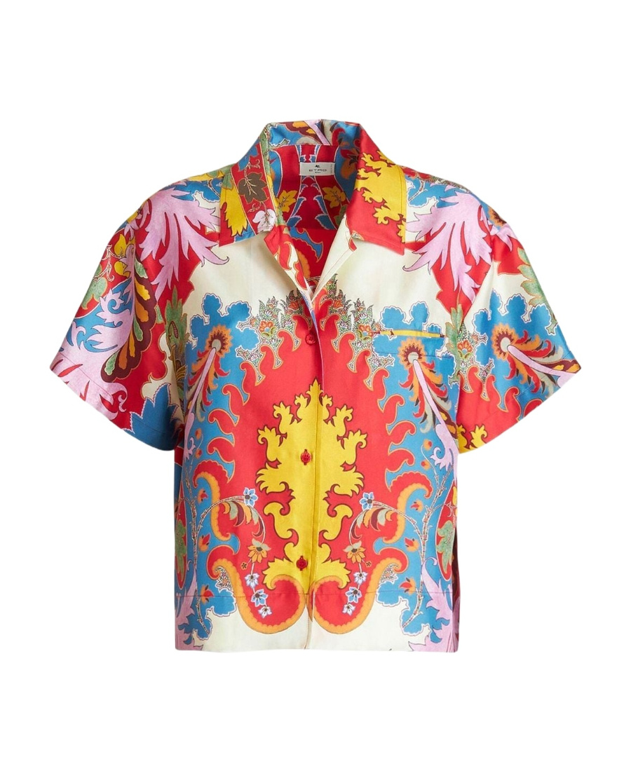 Etro Graphic-print Short-sleeve T-shirt In Red