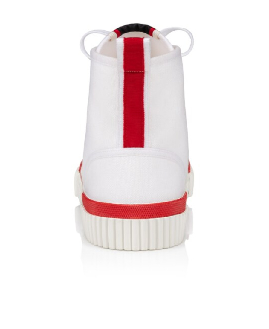 Christian Louboutin Pedro Canvas Sneakers In White