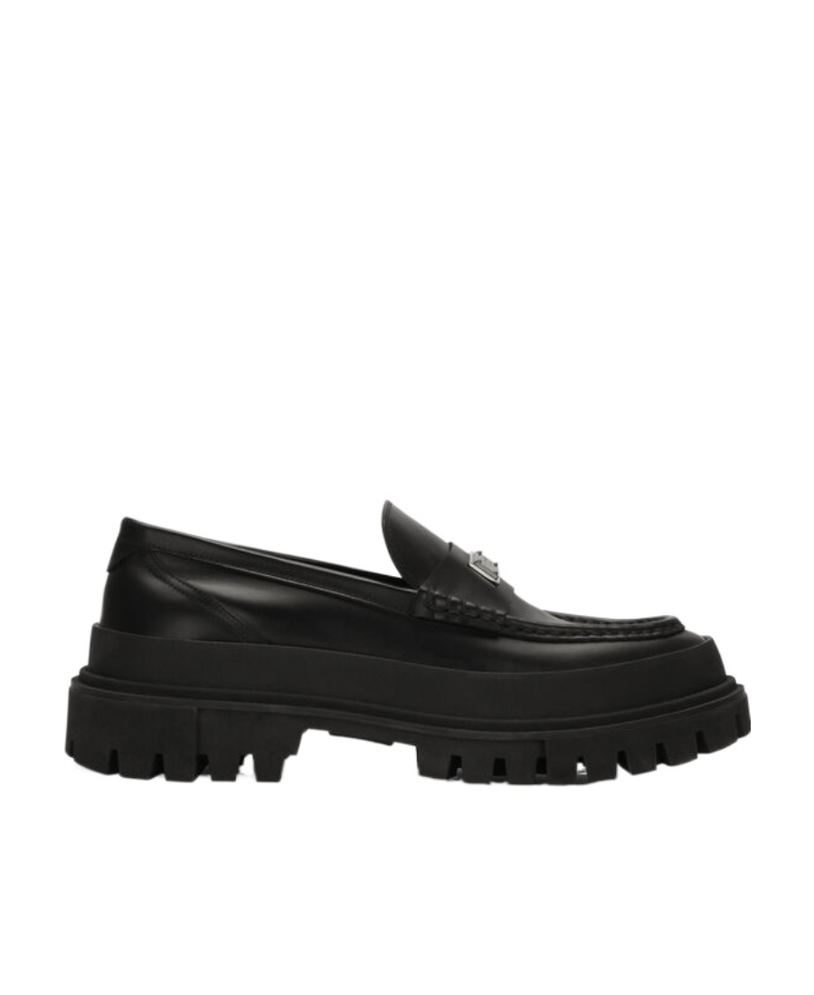 Dolce & Gabbana Logo-plaque Chunky Loafers In Black