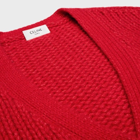 Celine Cardigan In Cashmere And Silk In Red