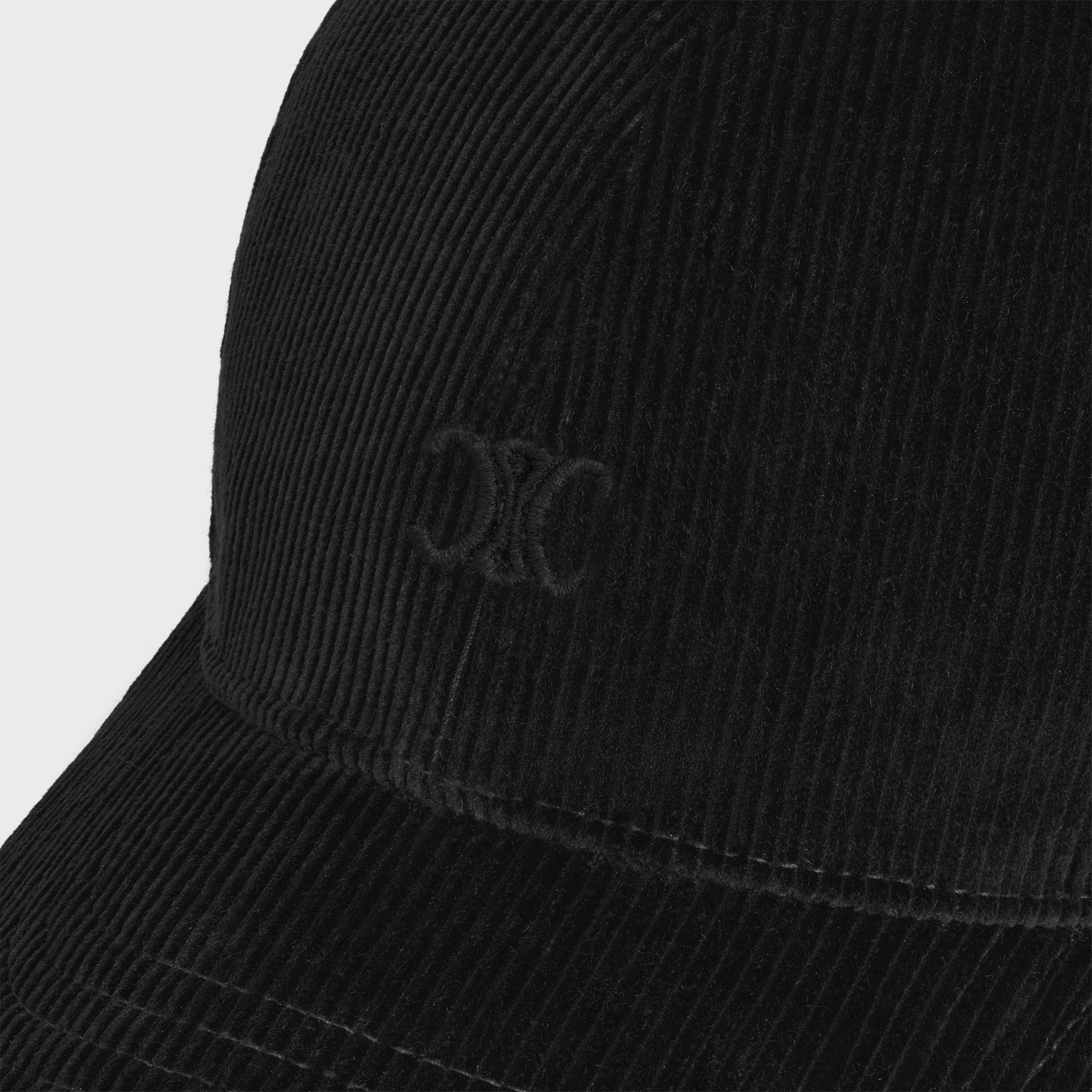 Celine Logo Baseball Cap In Black