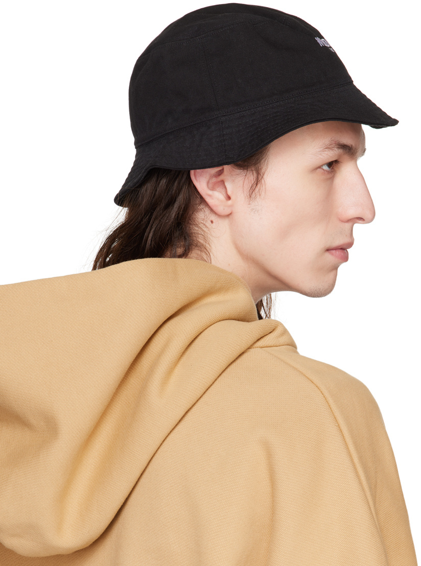 We11 Done 1506 Embroidered-logo Bucket Hat In Nude