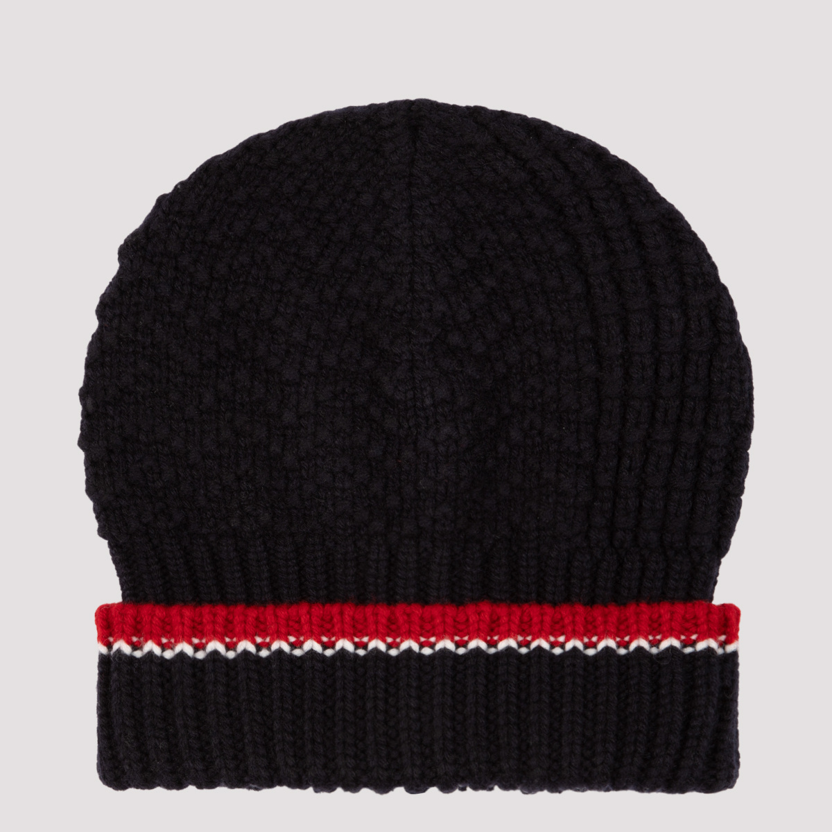 Thom Browne Knitted Merino Beanie Hat In Multicolor