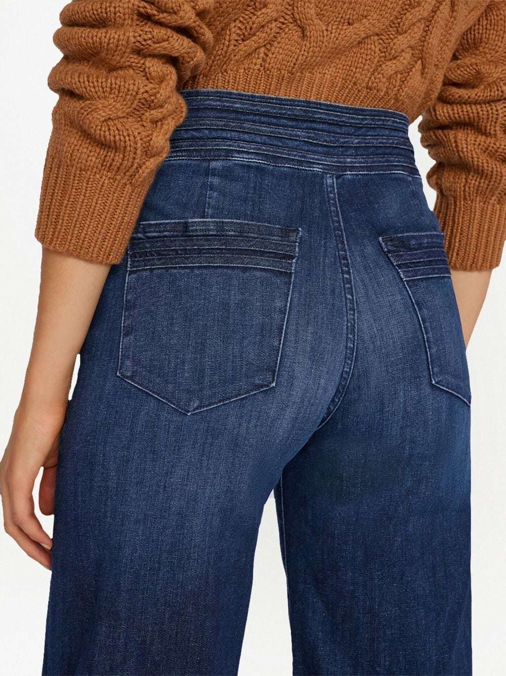 Frame Le Palazzo Crop Wide Leg Jeans In Black