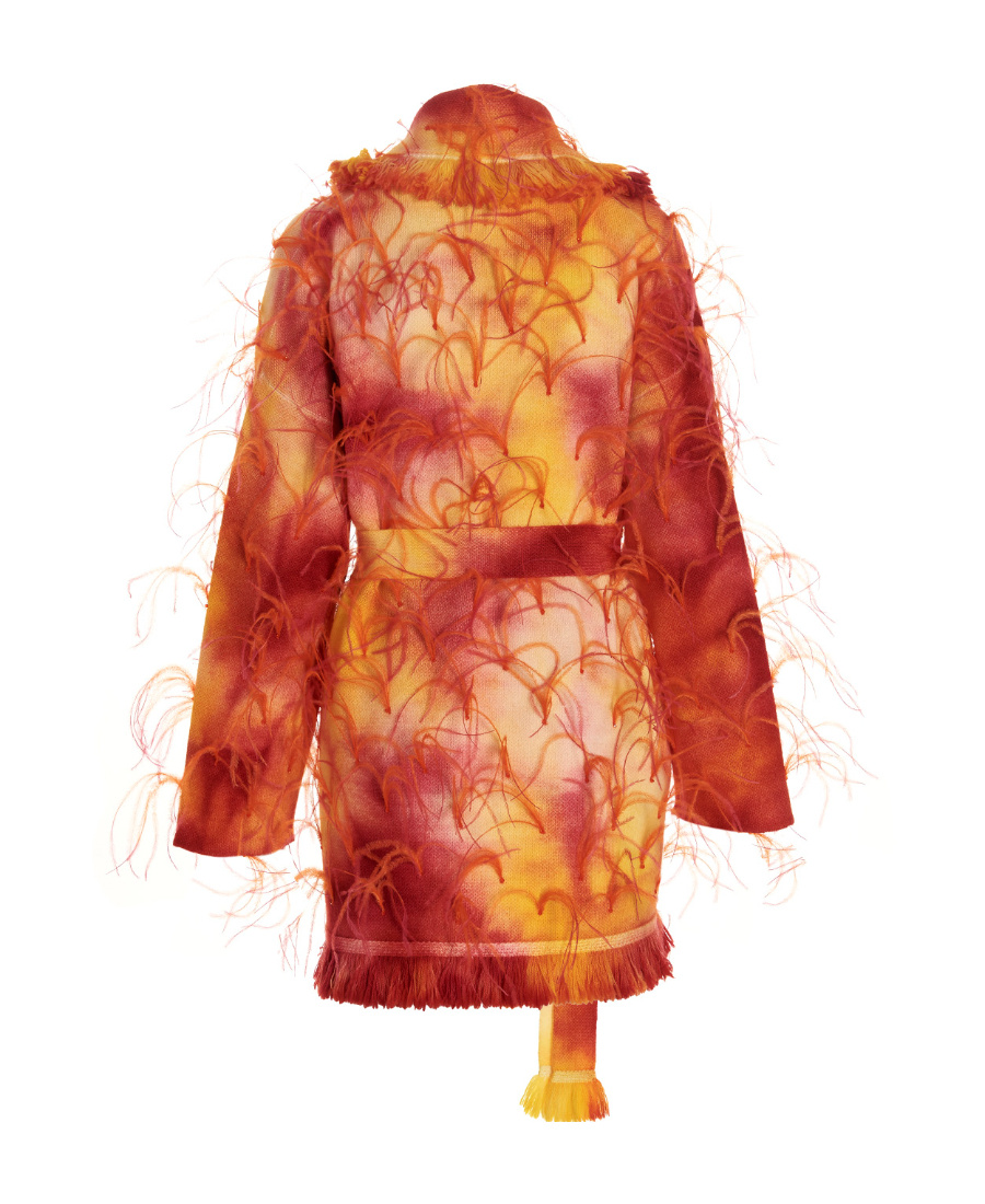 Alanui Fringe-detail Wool Blazer In Red