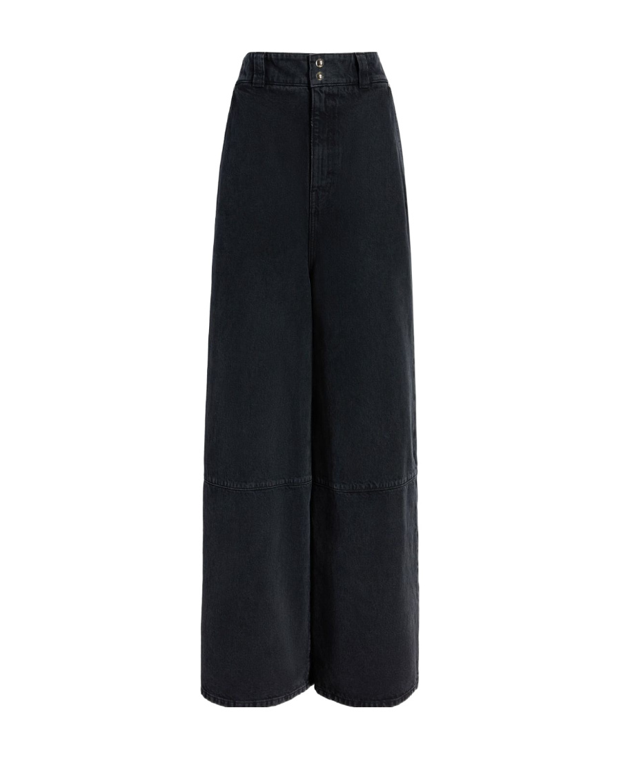 Khaite Isla Wide-leg Jeans In Black