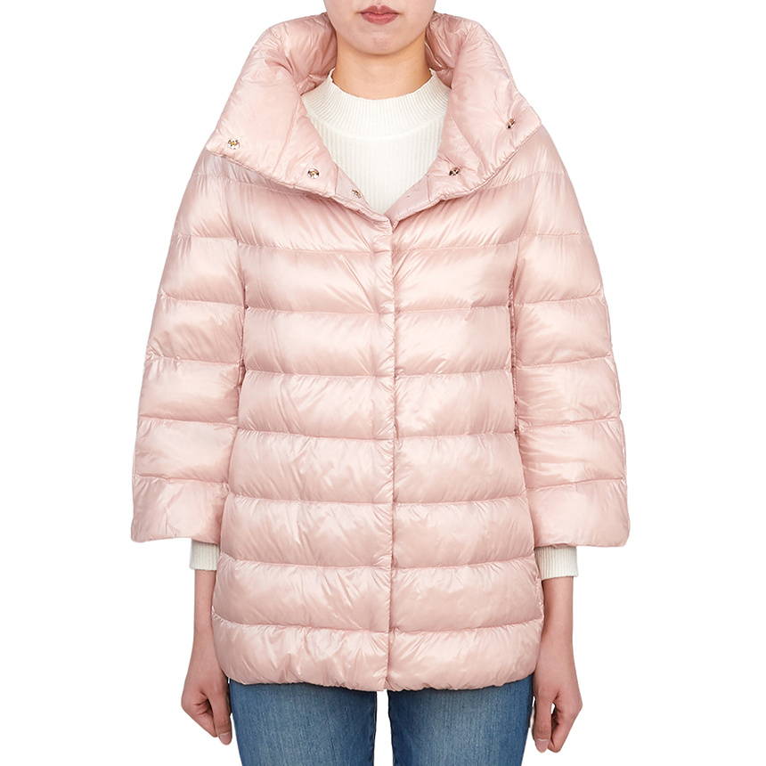 Herno Long-sleeved Down Jacket In Nude