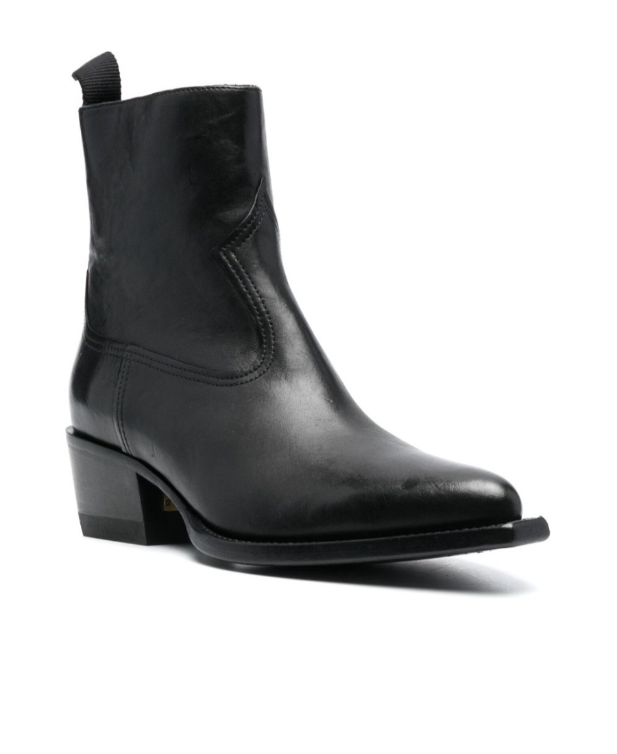 Golden Goose Leather Boots In Black