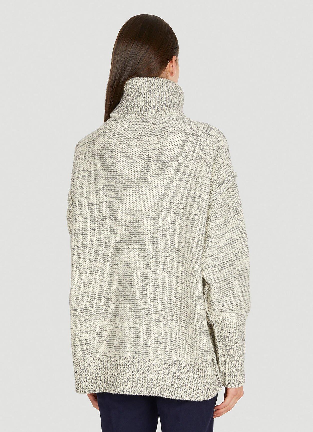 Sportmax Wool Turtleneck Sweater In White