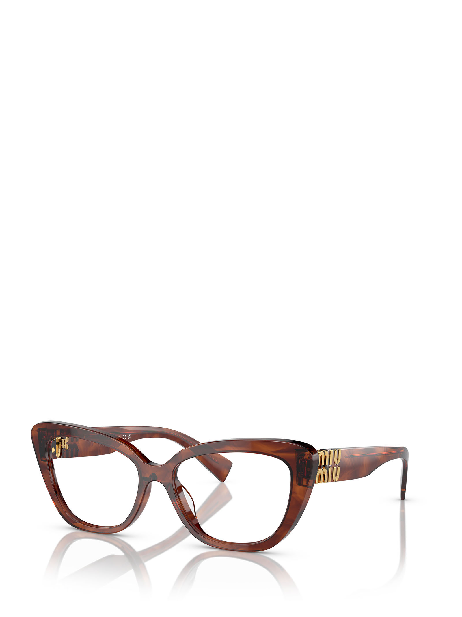 Miu Miu Full Frame Plain Mirror In Brown