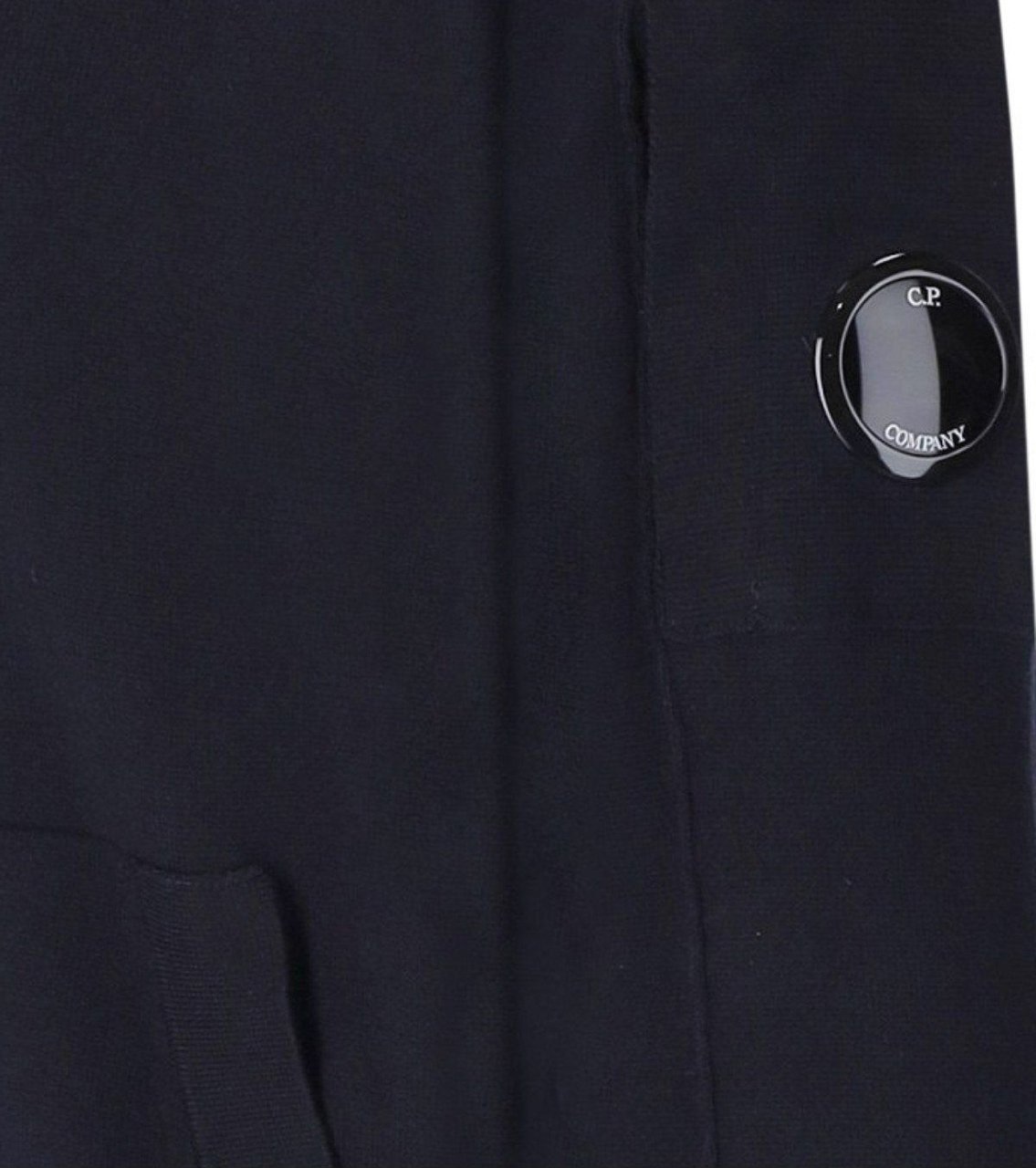 C.p. Company Minimalist Deep V-neck Cardigan With Button-down Front In Black