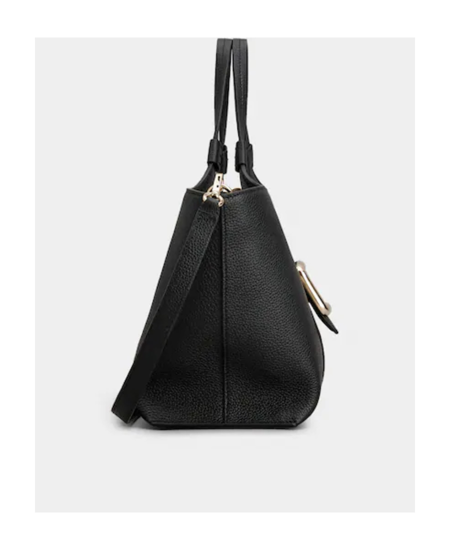 Roger Vivier Dual Handle Front Buckle Tote Bag In Black