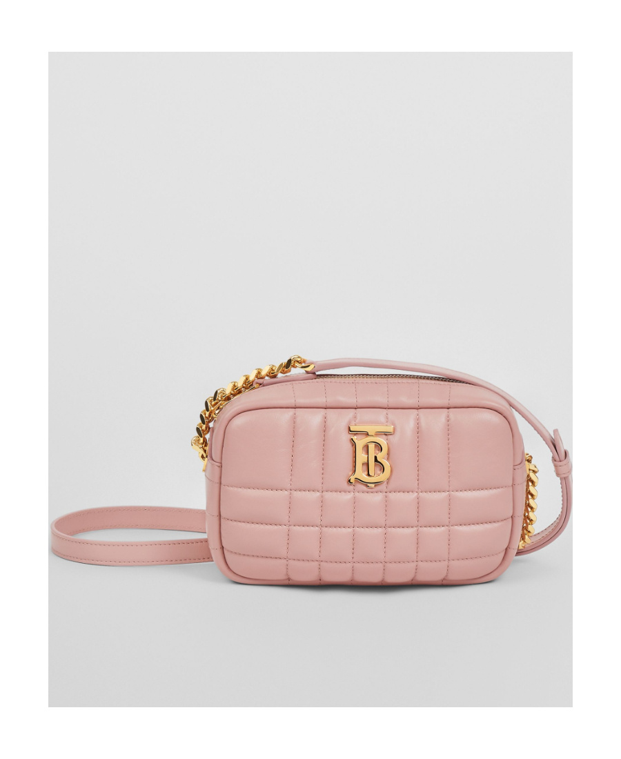 Burberry Mini Lola Quilted Leather Camera Bag In Pink