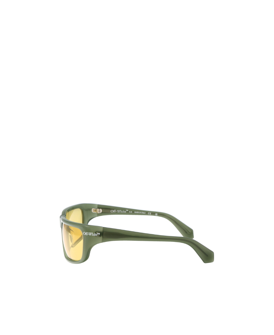 Off-white Logo-print Rectangle-frame Sunglasses In Yellow
