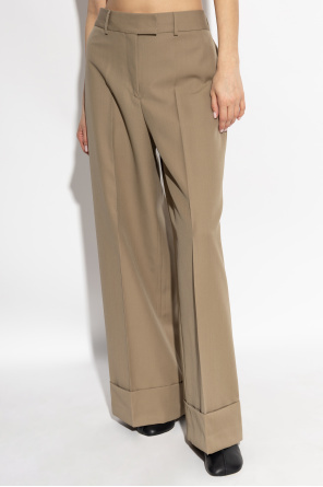 Shop Officine Generale Rosalia Trousers In Gray