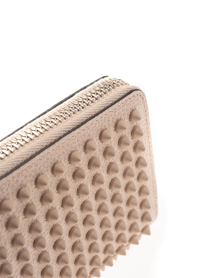 Christian Louboutin Zipper Wallet In Nude