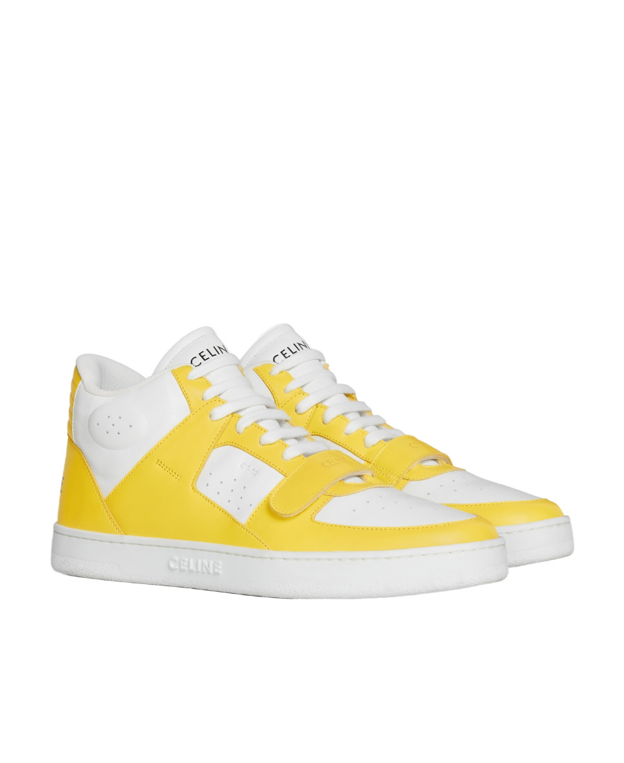 Celine Ct-02 Calfskin Velcro Medium-sized Sneakers In White