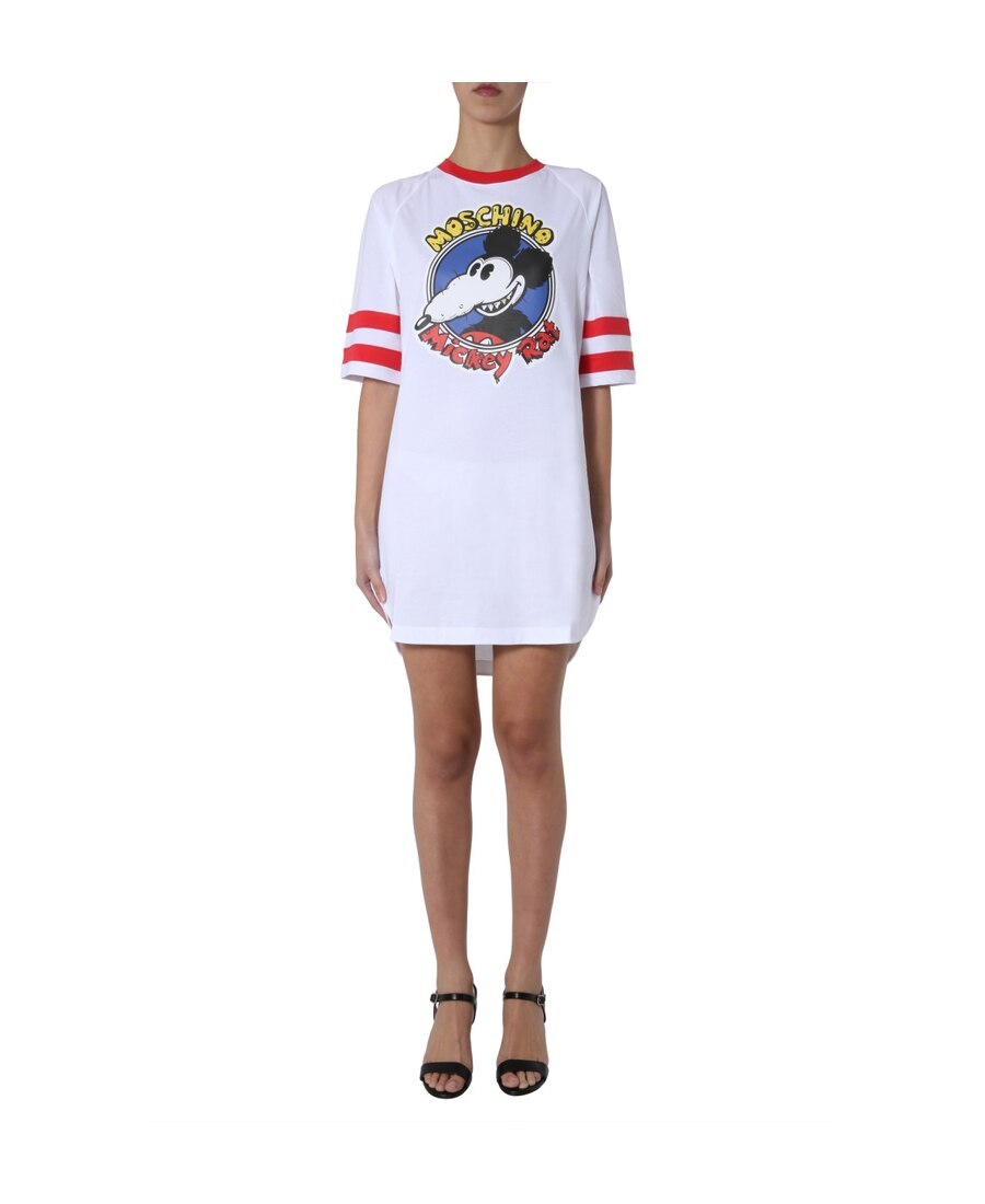Moschino Short-sleeved Dress In White